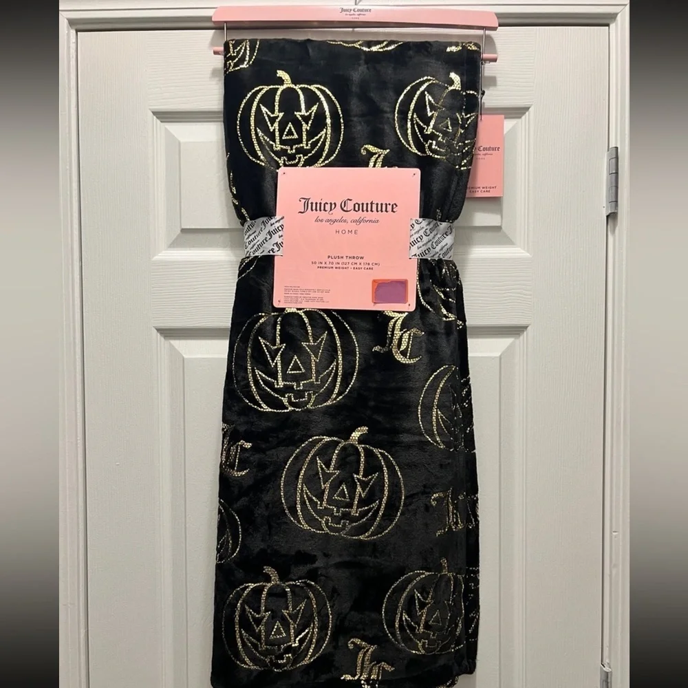 Juicy Couture Halloween Pumpkin Throw